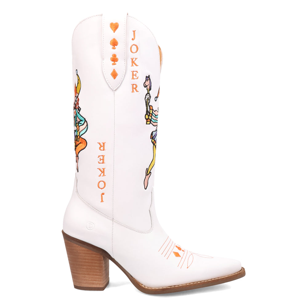 Joker Graphic Embroidered Snip Toe Pull On Cowboy Boots、mySite、gtrtttuynbv