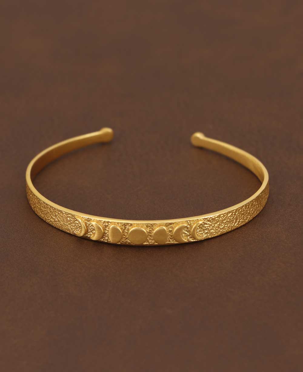 Moon Phase Trust Your Journey Gold Plated Adjustable Bracelet、mySite、topwebapps