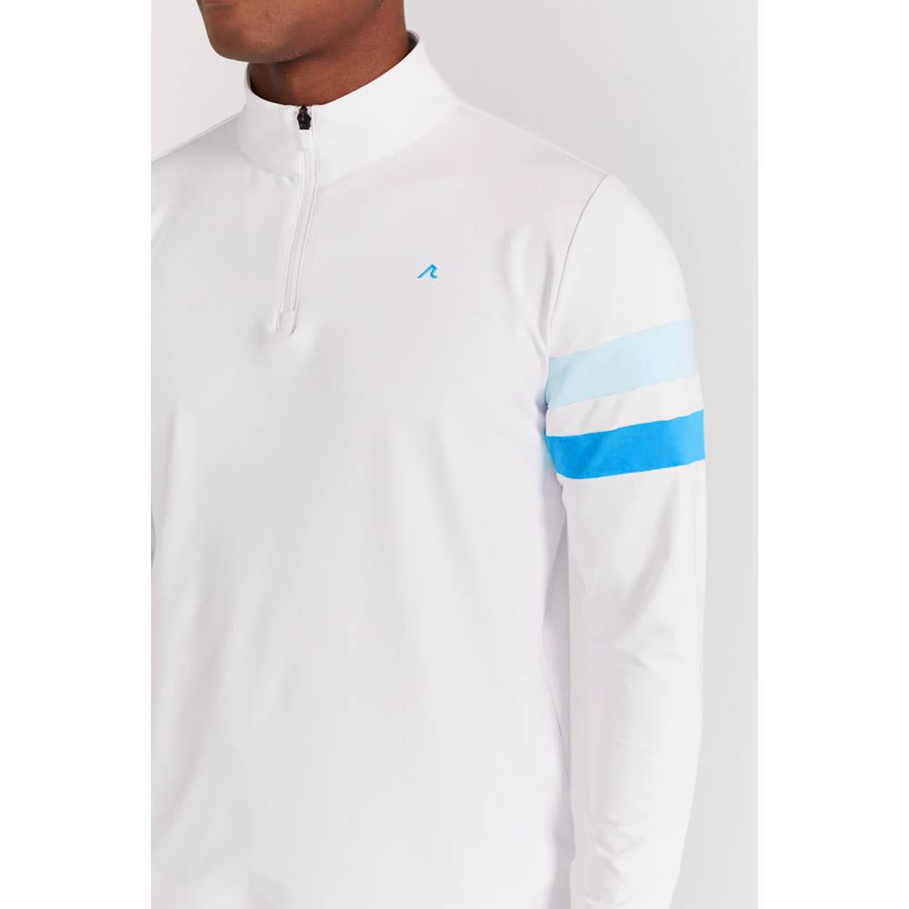 Redvanly Men's Wilson 1/4 Zip Longsleeve - White