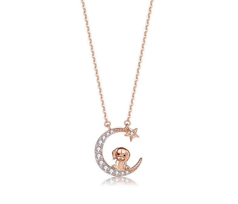 Zodiac Baby Animal Necklaces-Chinese Zodiac Cute Rose Gold Plated Sterling Silver、mySite、g9winljtr