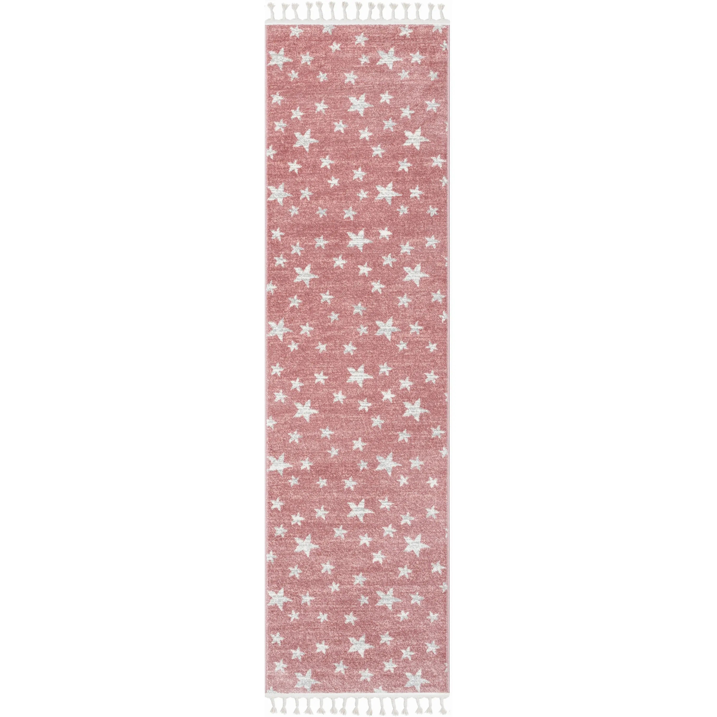 Stars Modern Geometric Pink Kids Rug、mySite、gigharbornorthrealestate