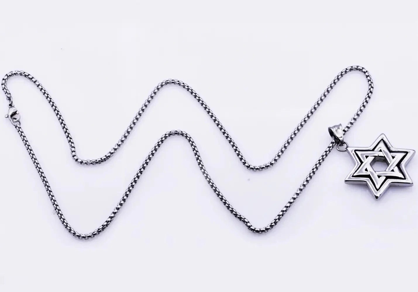 Men's Stainless Steel Star of David Necklace、mySite、topwebapps