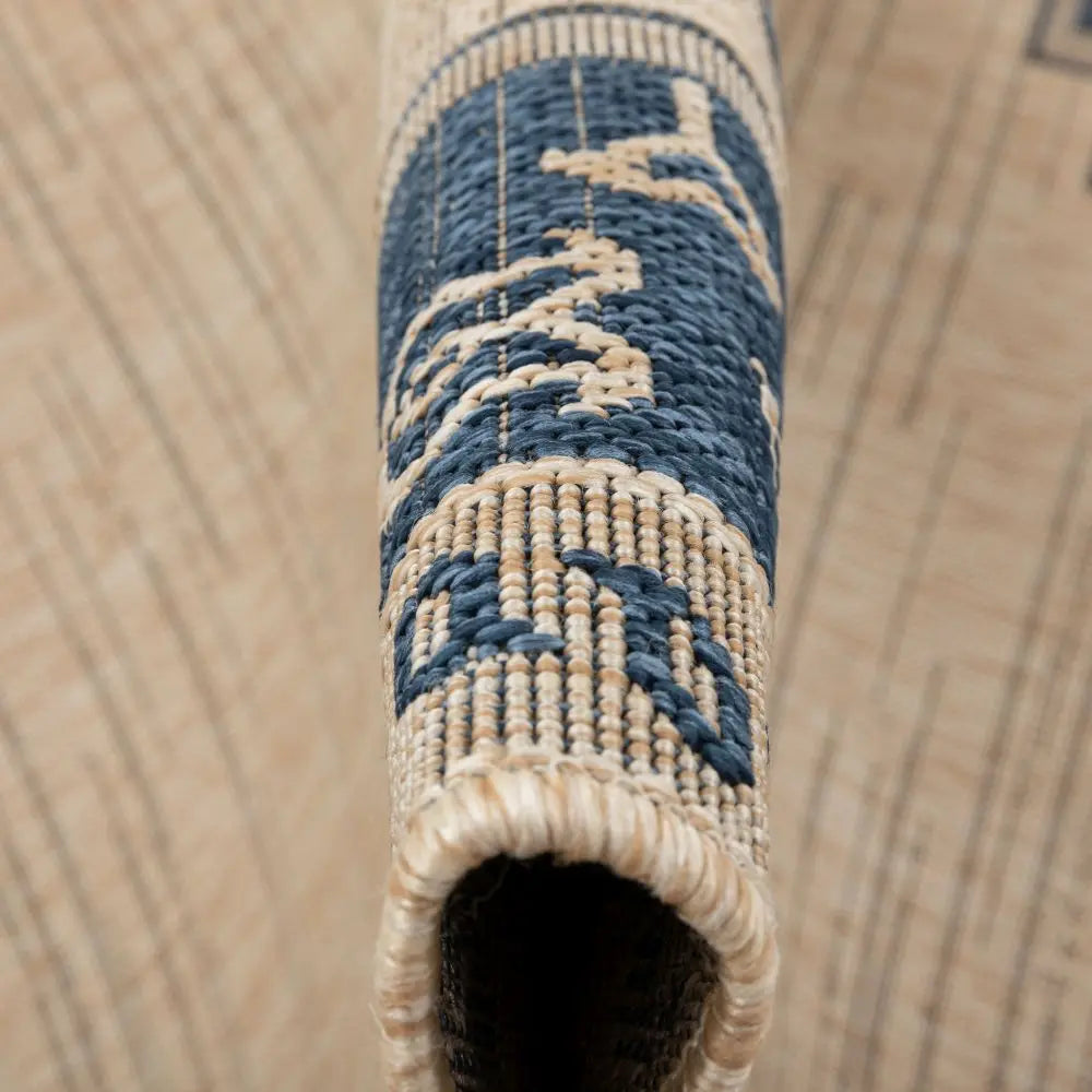 Mani Oriental Medallion Indoor Outdoor Blue Flatweave Rug、mySite、gigharbornorthrealestate