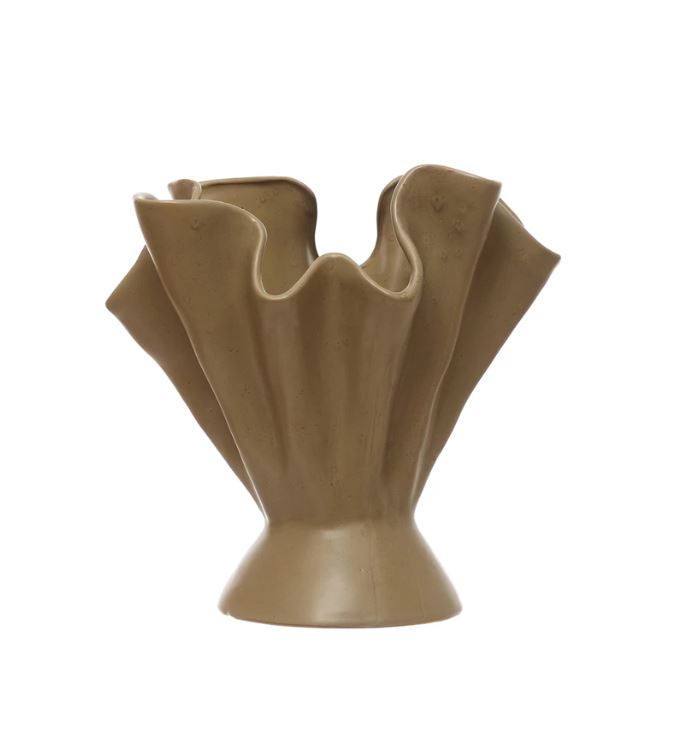  Stoneware Ruffled Vase、mySite、elrpsem3k