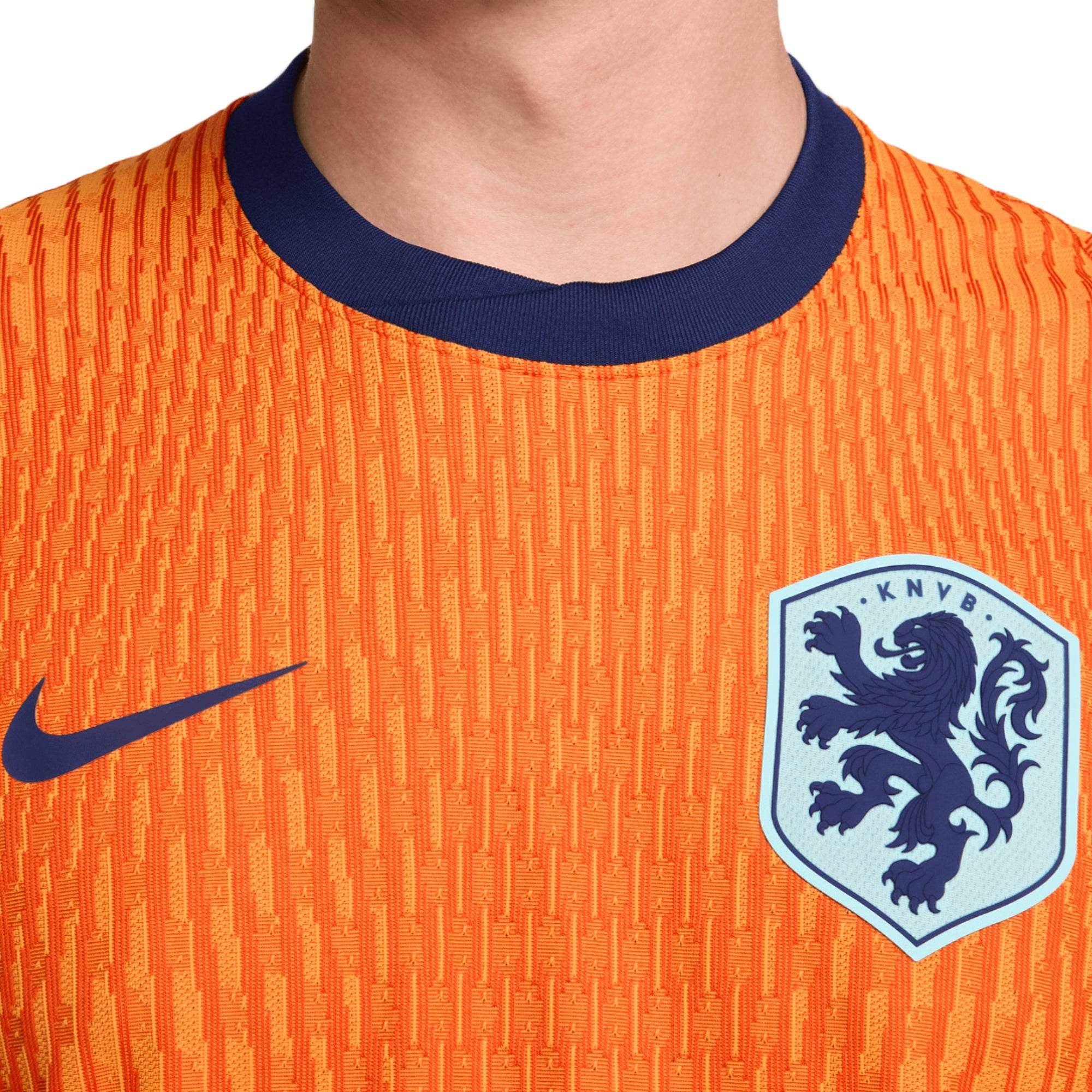 Nike Men's Netherlands 2024/25 Dri-FIT ADV Home Jersey Orange/Blue Void、mySite、noshort