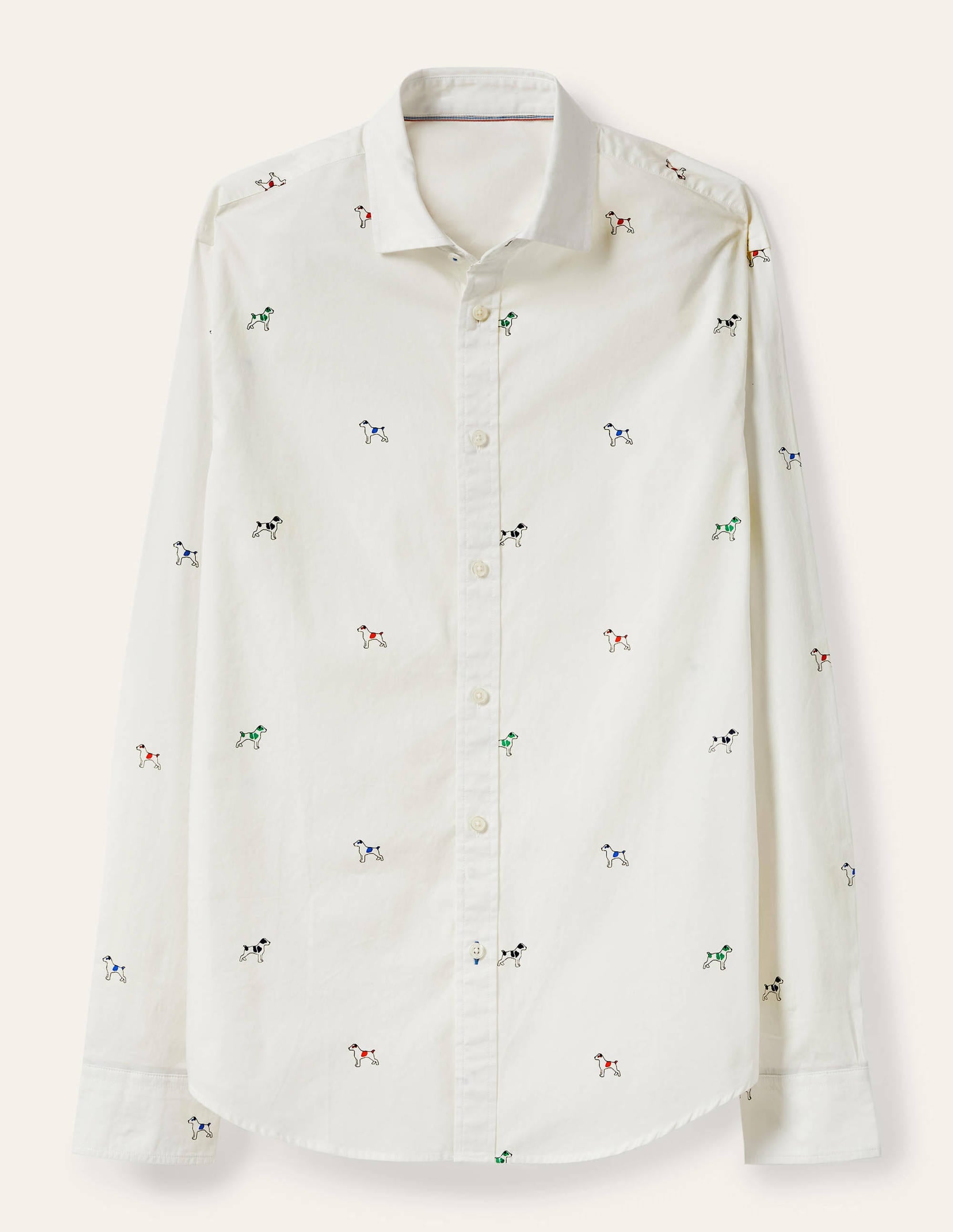  Slim Fit Poplin Printed Shirt-Multi Sprout、mySite、ashleygrahame
