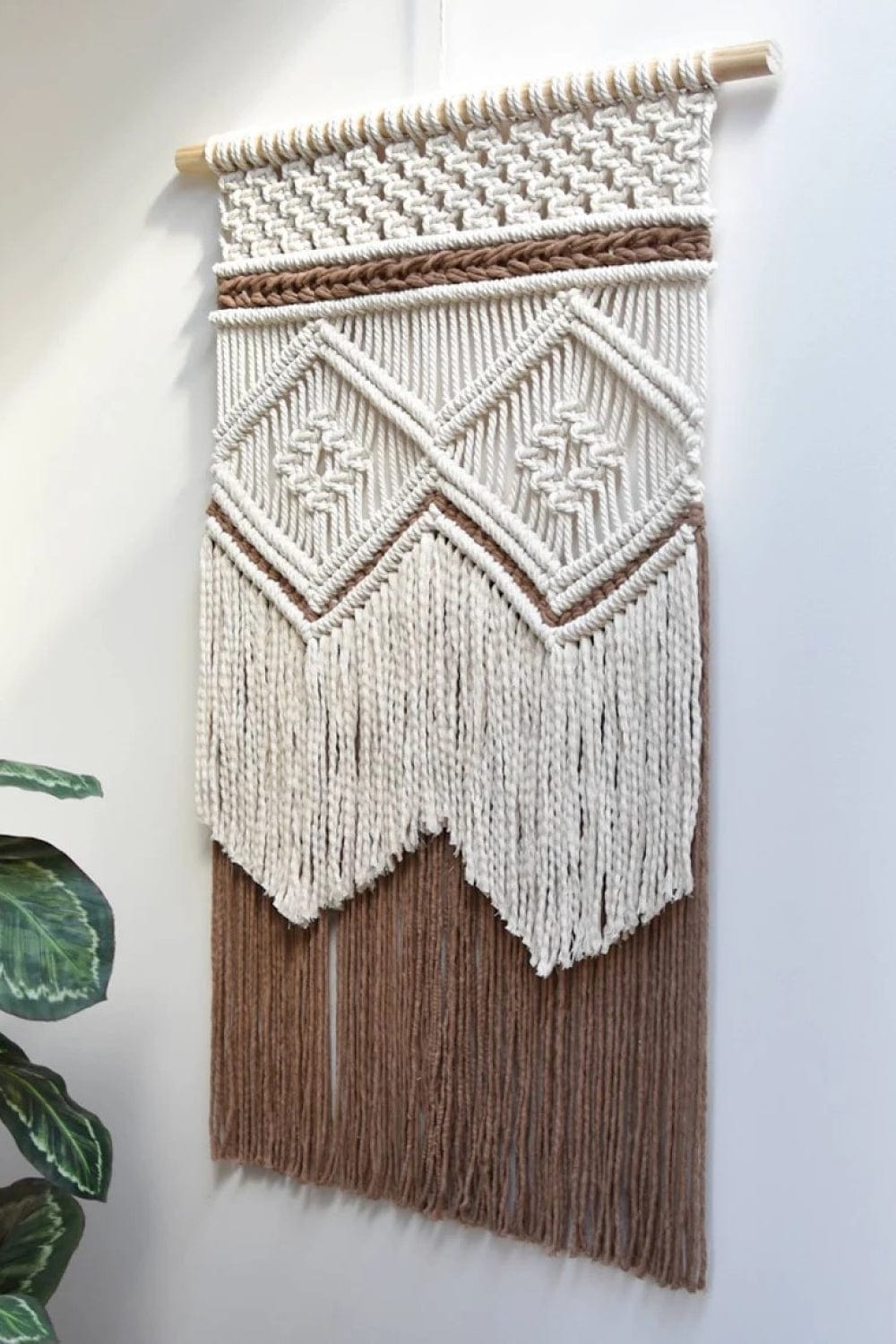 Two-Tone Handmade Macrame Wall Hanging、mySite、g9winljtr
