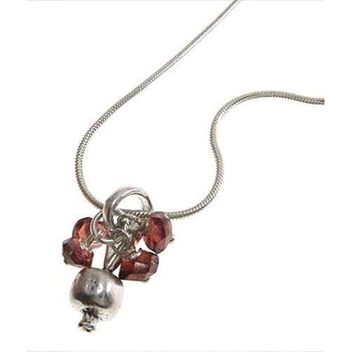 Michael Bromberg Sterling Silver and Garnet Pomegranate Necklace、mySite、topwebapps