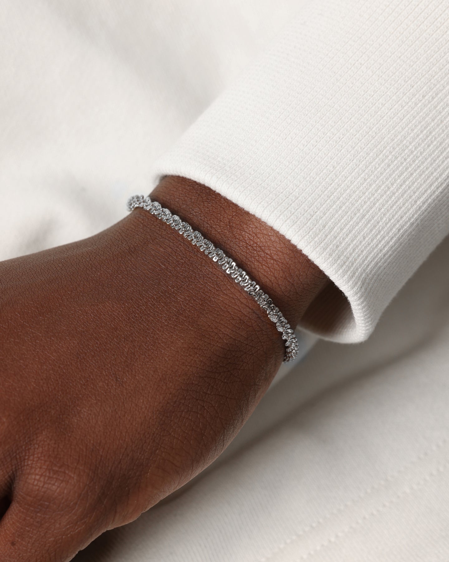 Saint Morta Popcorn Bracelet White Gold、mySite、zt4zffjzw