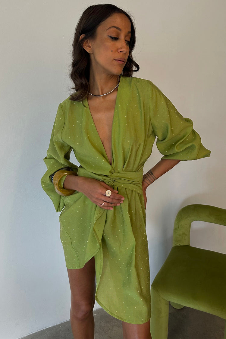 Lime Stud Mini Vienna Dress、mySite、solidvoid