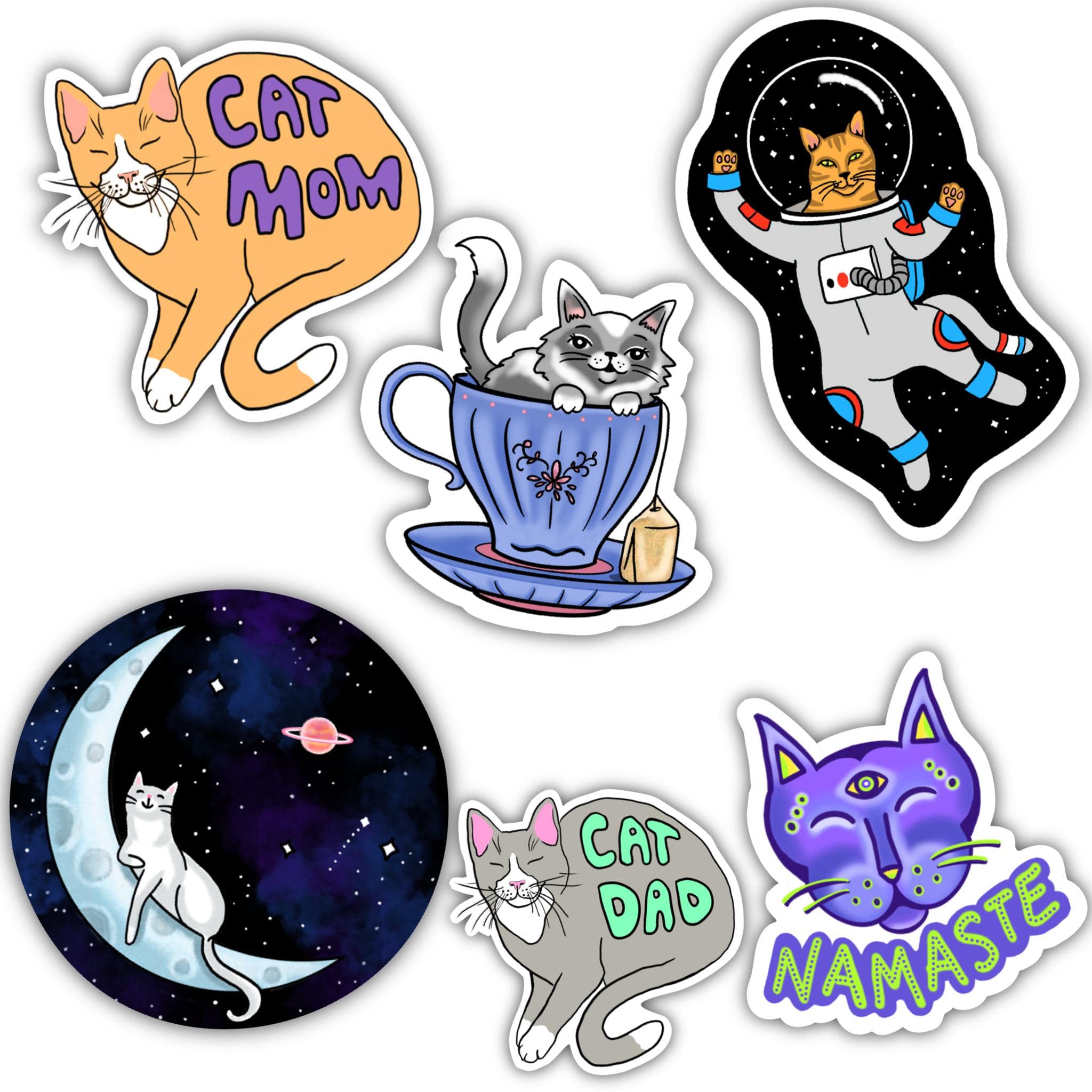  Cat Sticker 6 Pack、mySite、elrpsem3k