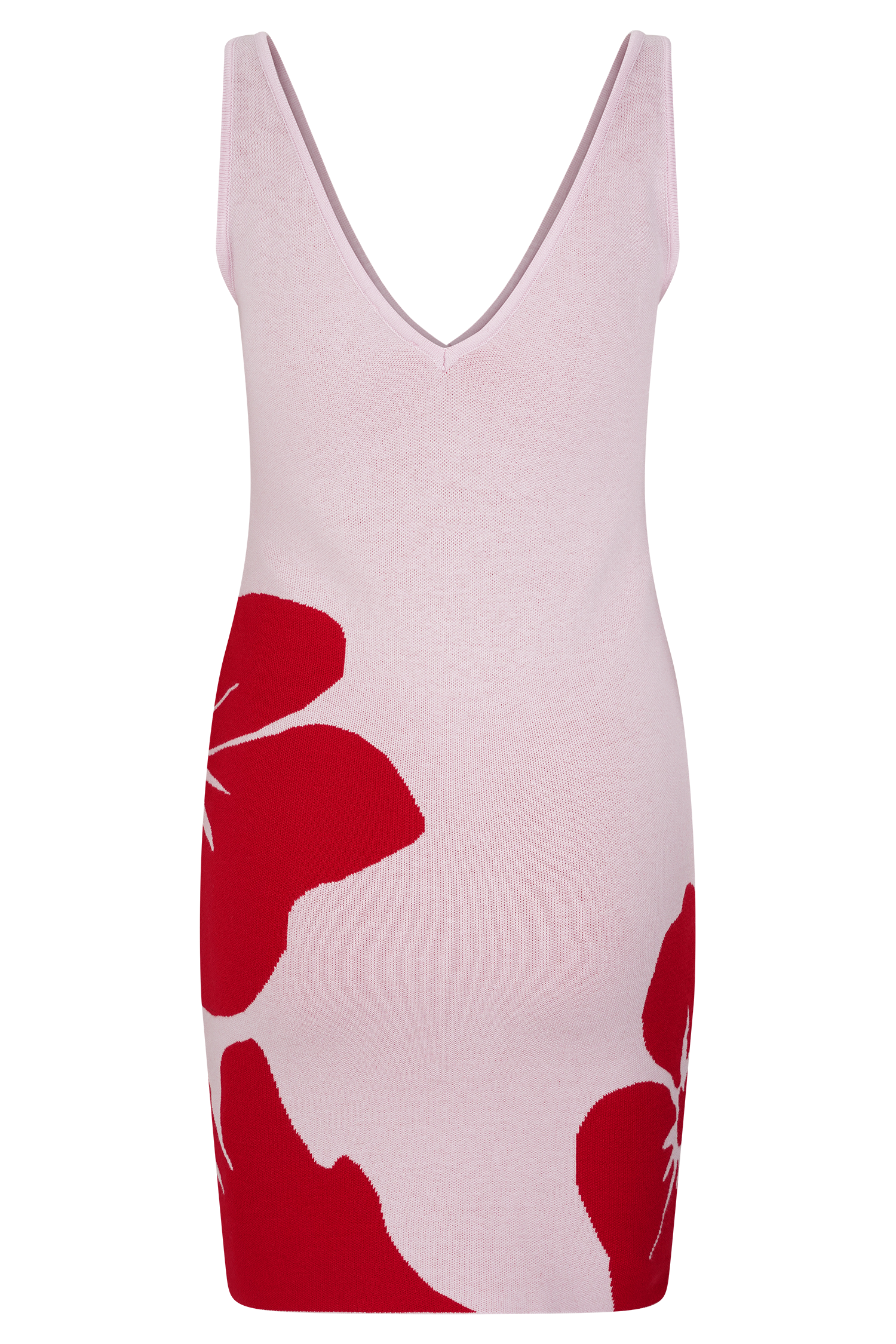 Dorothy Knit Print Mini Dress - Red Deco Fleur Print、mySite、solidvoid