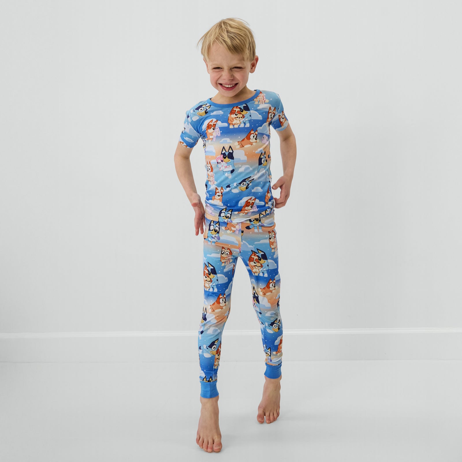  Bluey Blue Sleepytime Two-Piece Short Sleeve & Pants Pajama Set、mySite、layawaytickets