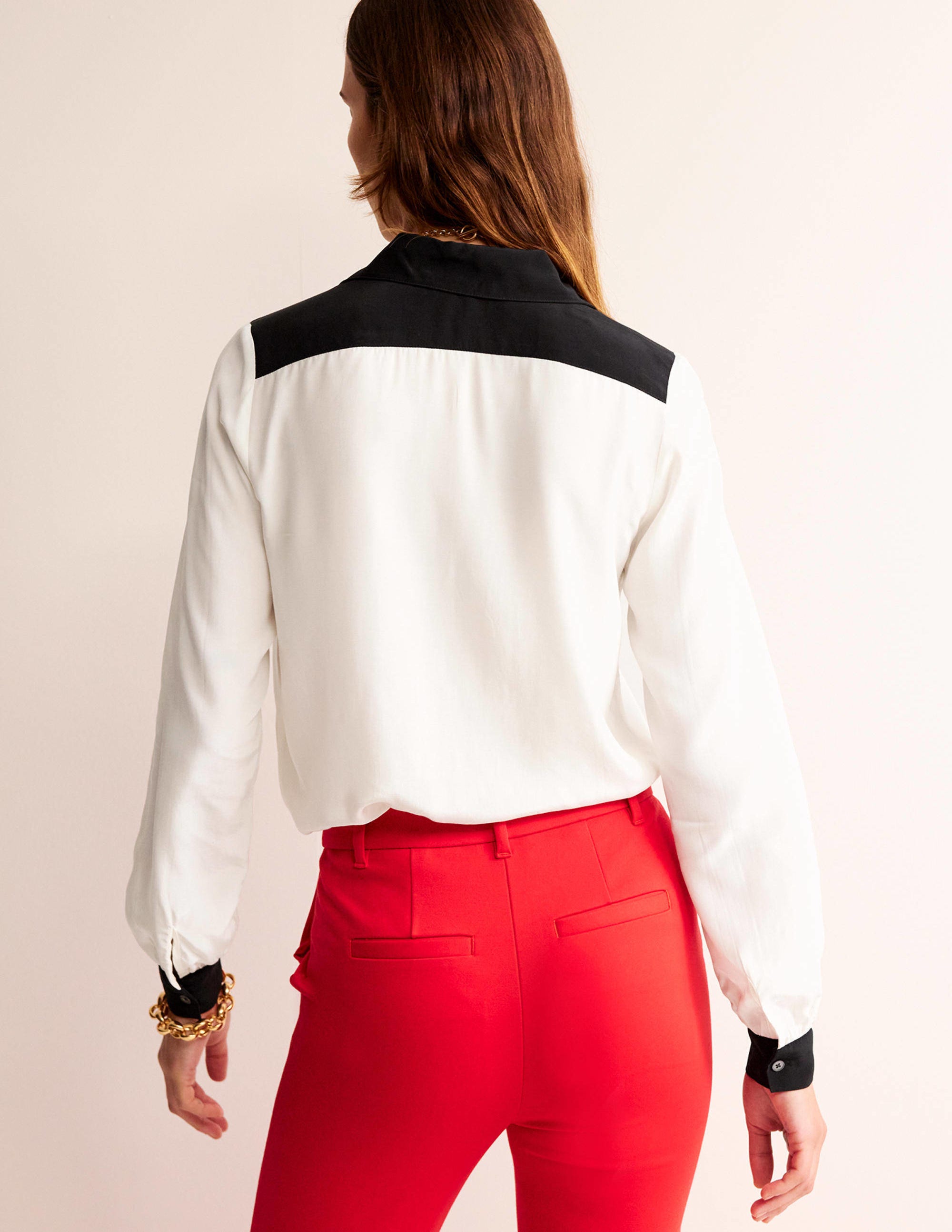  Colour Block Shirt-Ivory/Black、mySite、ashleygrahame