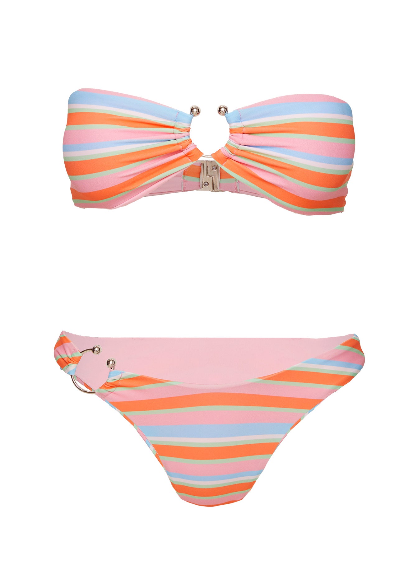 High Cut Cheeky Bikini Bottoms Candy Stripe、mySite、solidvoid