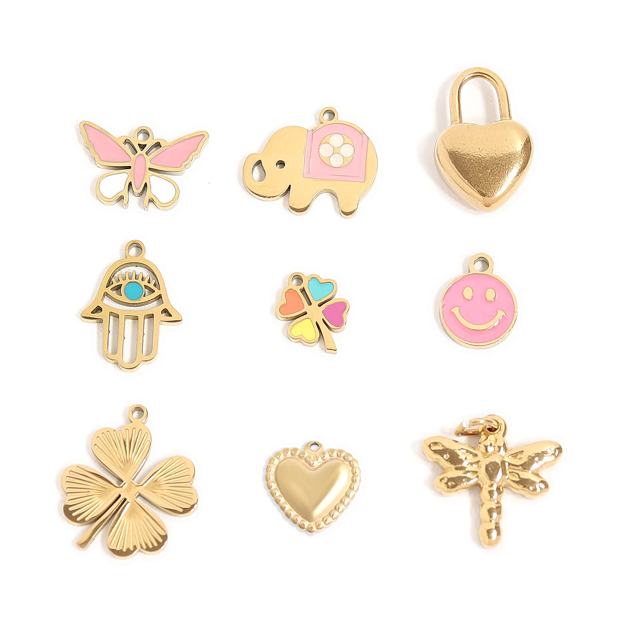 18K Gold PVD Stainless Steel Goodluck Charm Set / BND0055、mySite、dreamappss