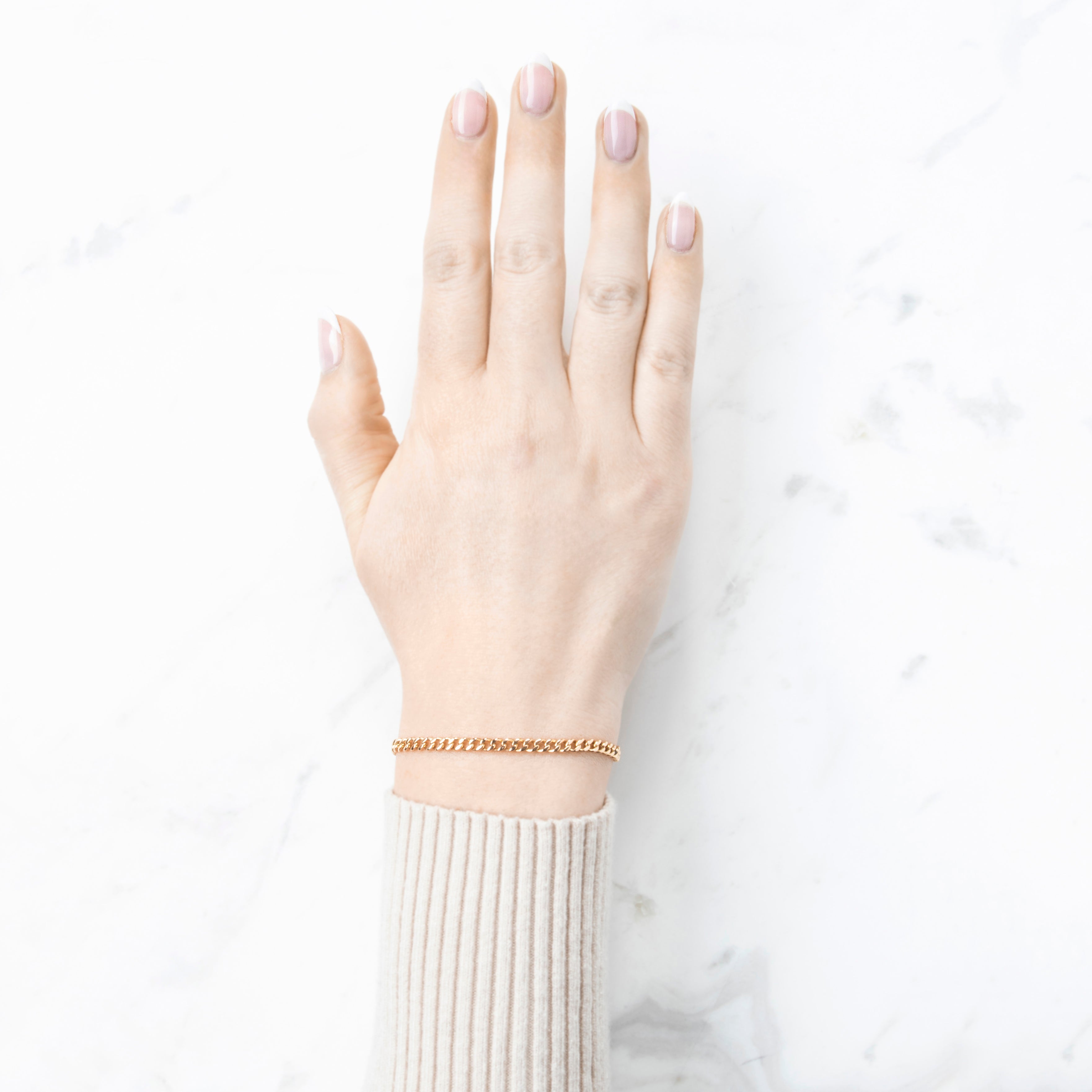 Vintage 14k Yellow Gold Graceful Curb Chain Bracelet 7、mySite、hinf8tx79