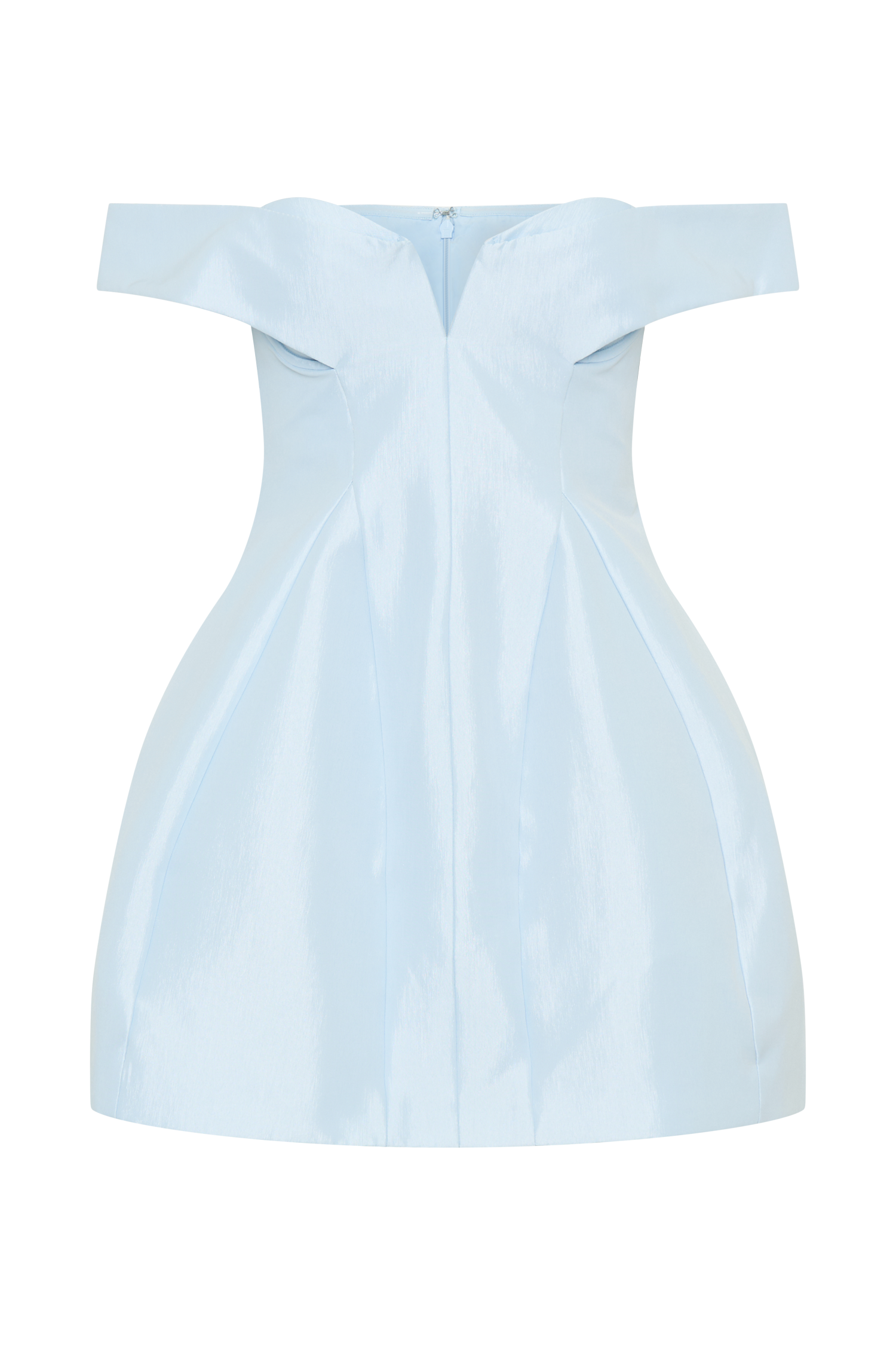 Diana Off Shoulders Mini Dress - Powder Baby Blue、mySite、solidvoid
