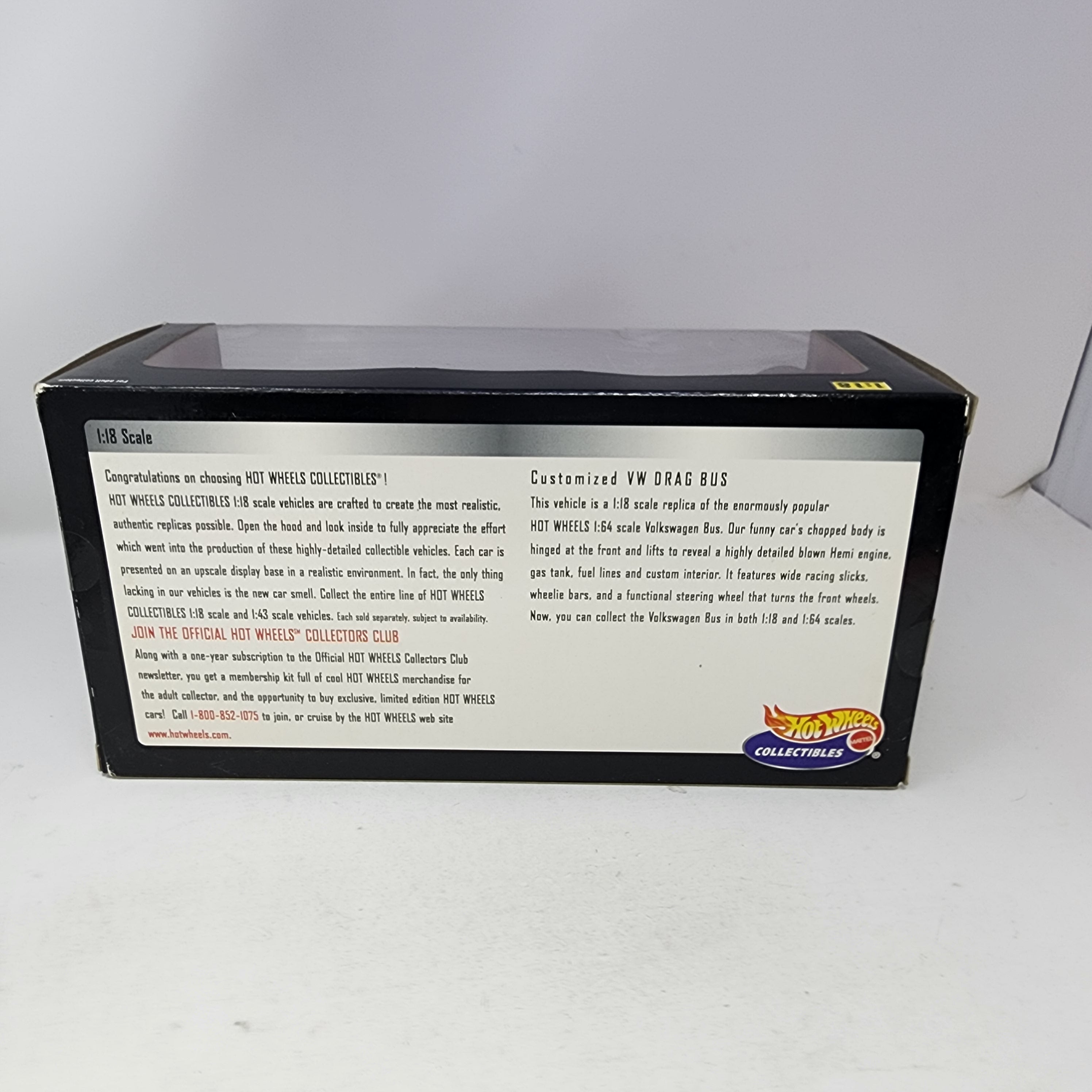 Customized VW Drag Bus * White/Blue * Hot Wheels 1/18 Scale Collectibles、mySite、hgirdovlk