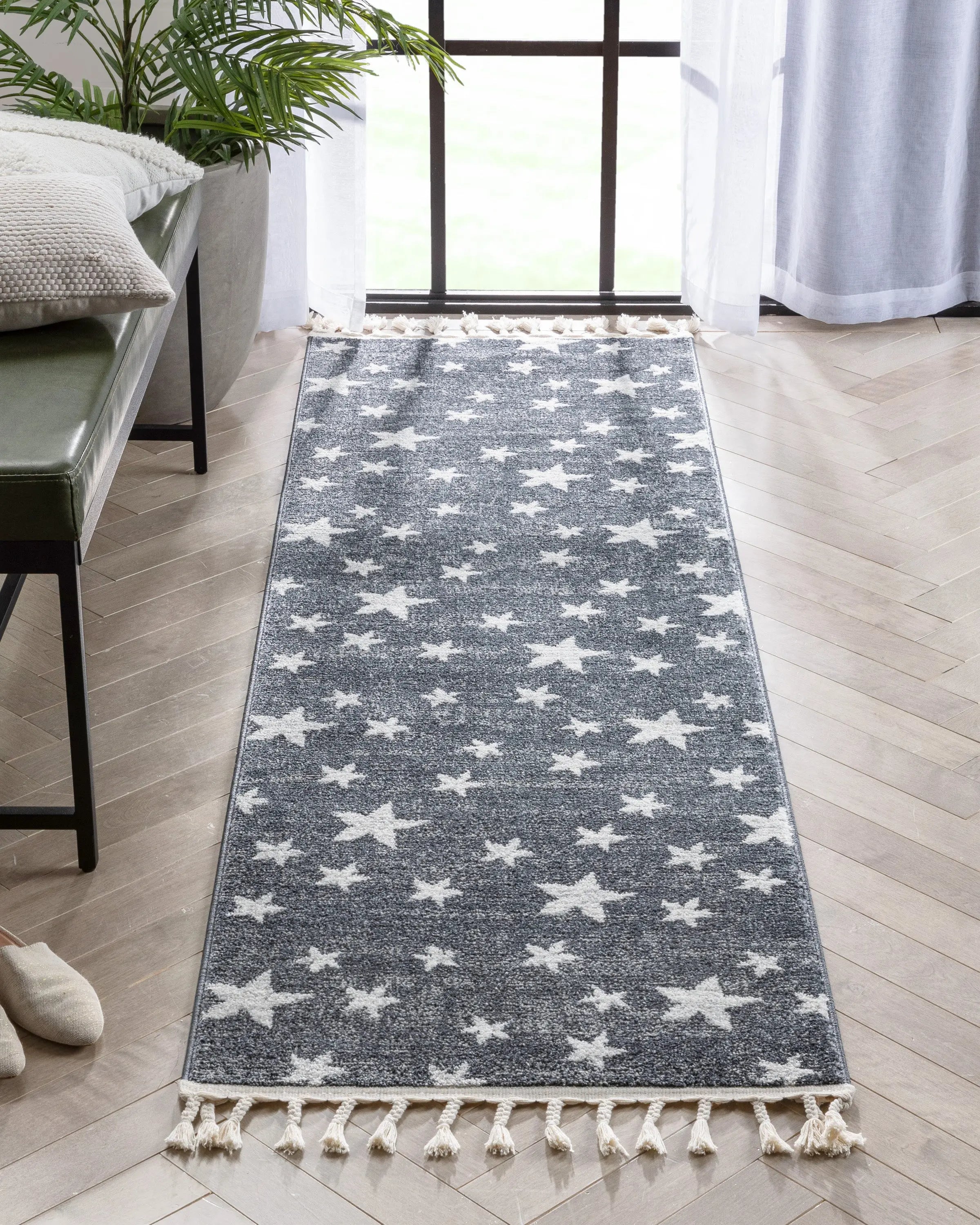 Stars Modern Geometric Grey Kids Rug、mySite、gigharbornorthrealestate