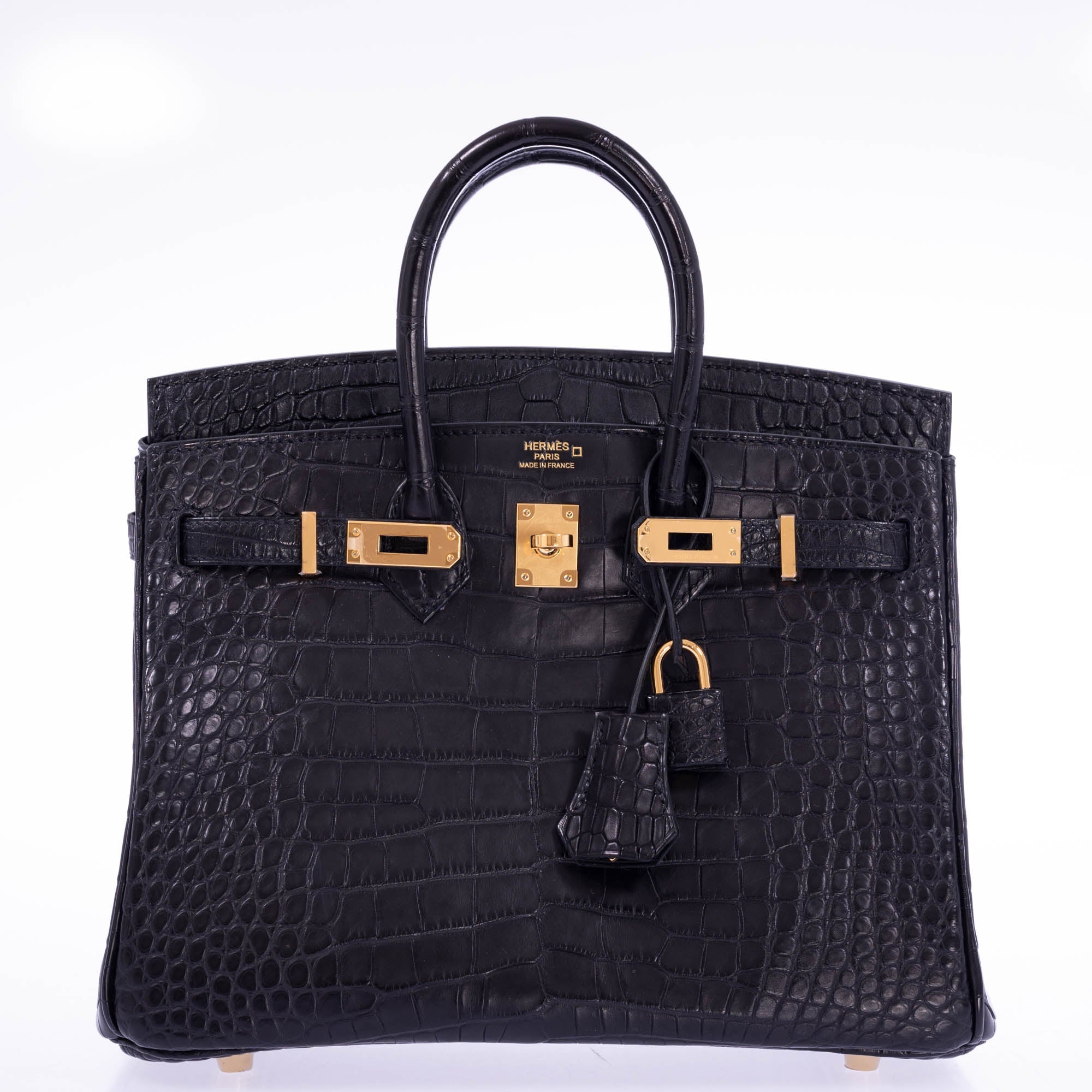 Hermès Birkin 25 Black Matte Alligator Gold Hardware、mySite、garminoutage.com