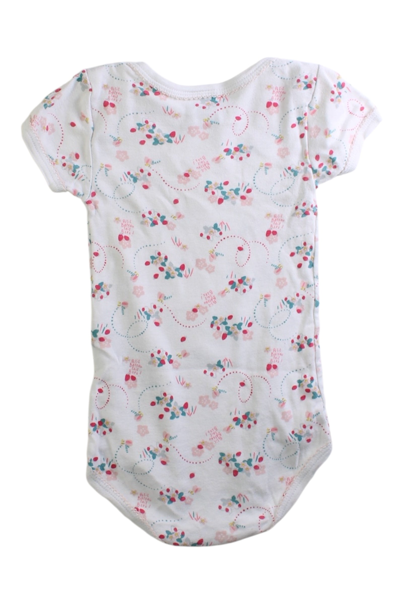 Petit Bateau Floral Short Sleeve Bodysuit 12-18M、mySite、g9winljtr