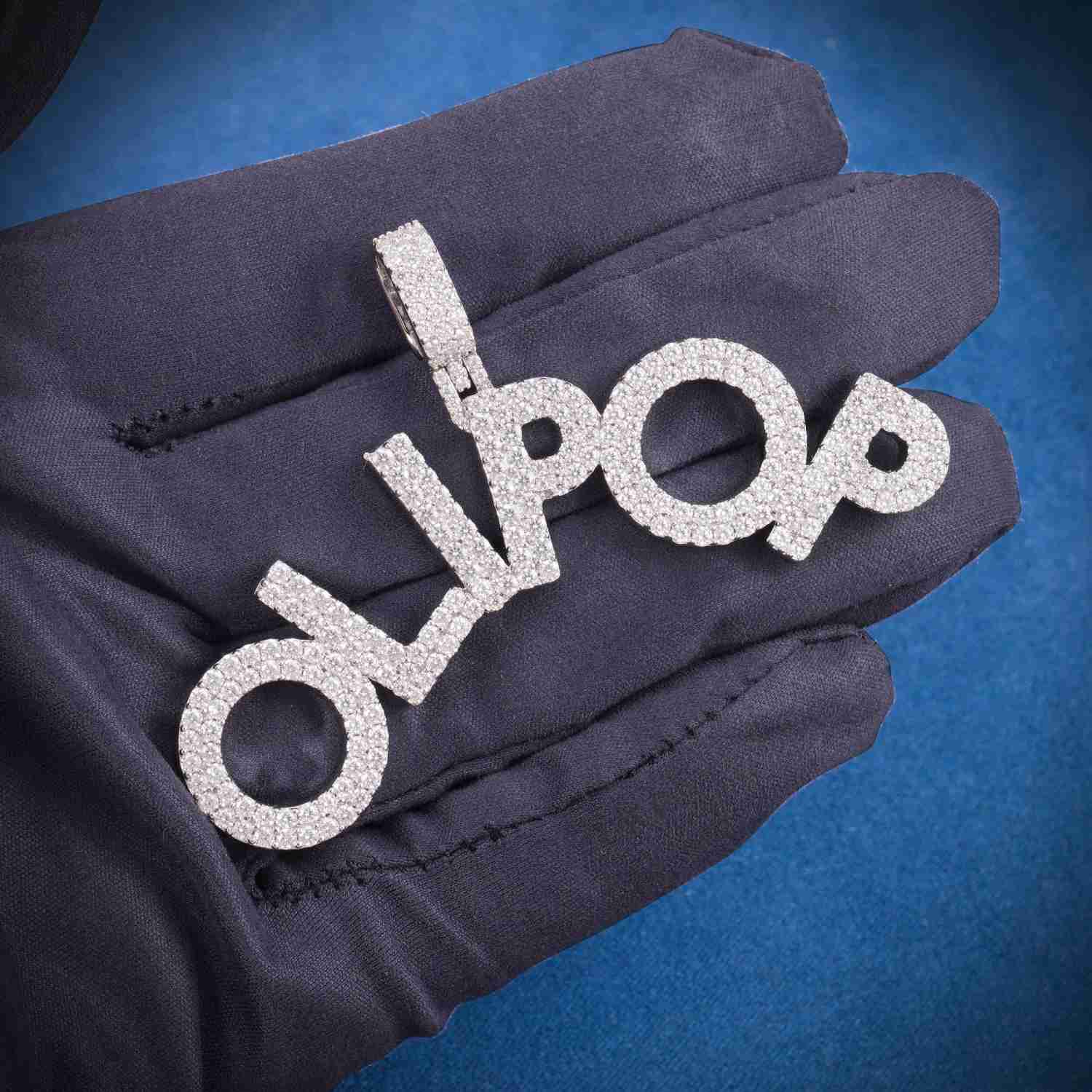 OLIPOP Custom Name Moissanite Pendant 14K Gold、mySite、hinf8tx79