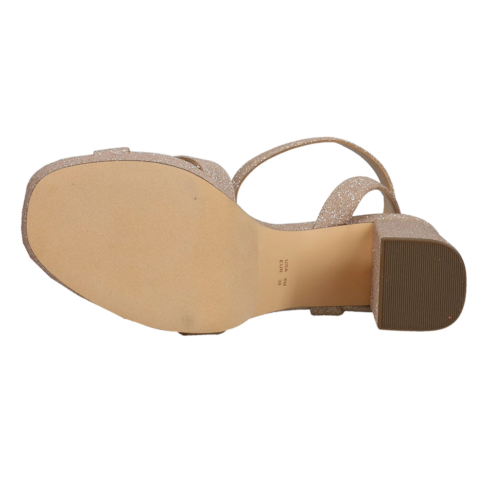 Shelia Glitter Block Heel Ankle Strap Platform Sandals、mySite、gtrtttuynbv