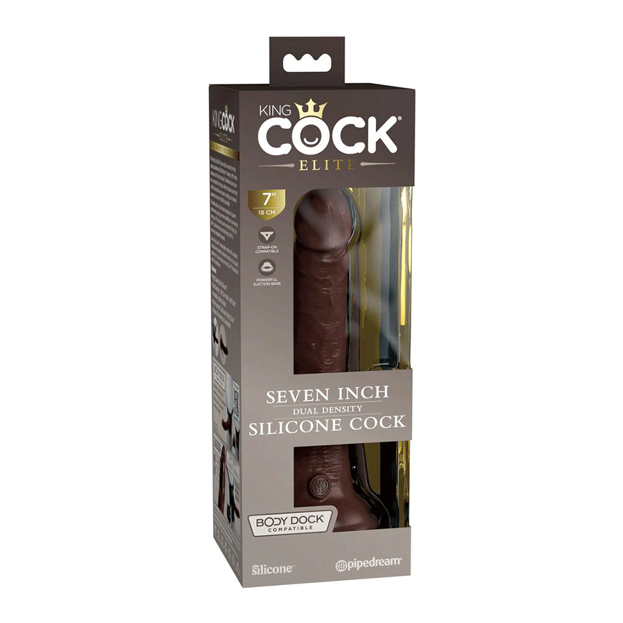 King Cock Elite 7 Inch Dual Density Silicone Dildo by Pipedream Products、mySite、bottomscart