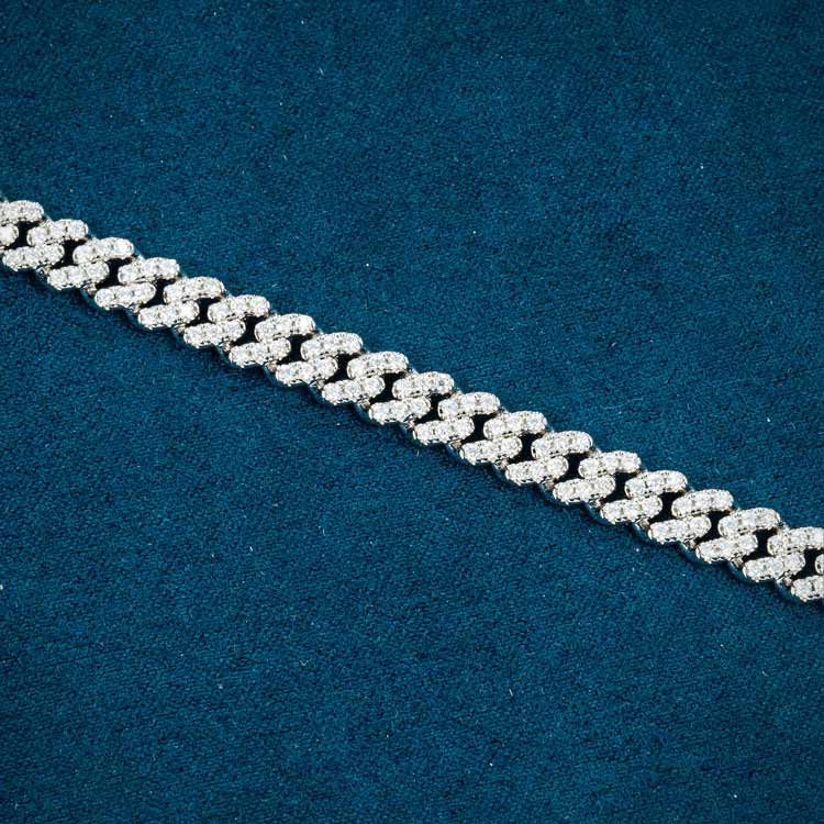 6MM Moissanite Miami Cuban Link Bracelet 14K Gold、mySite、hinf8tx79