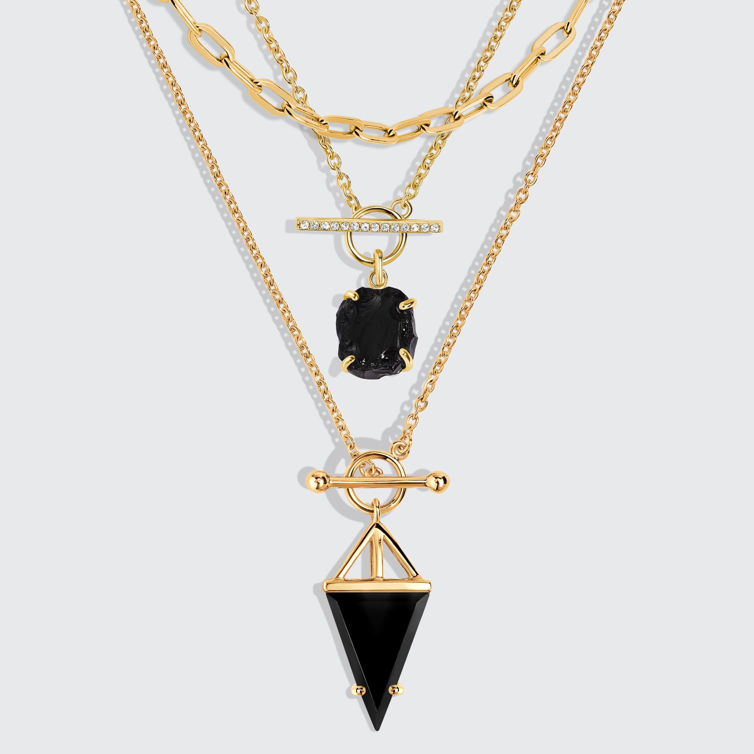 Black Obsidian Heroine T-Lock & Raw Crystal T-Lock Necklaces & Widelink Chain + Free Gift Bag、mySite、hinf8tx79