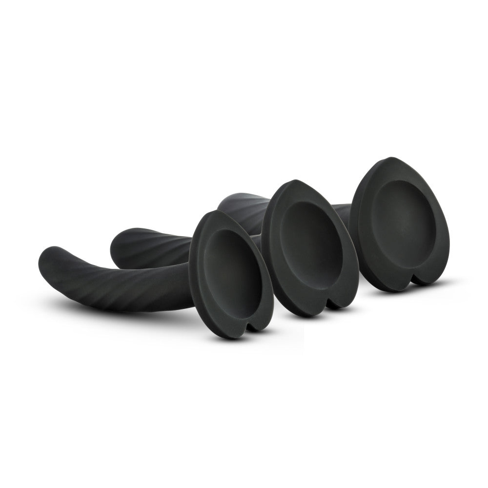 Temptasia By Blush® | Twist Kit Black 4.5, 5.5, 7-Inch Long Dildo With Suction Cup Base、mySite、bottomscart