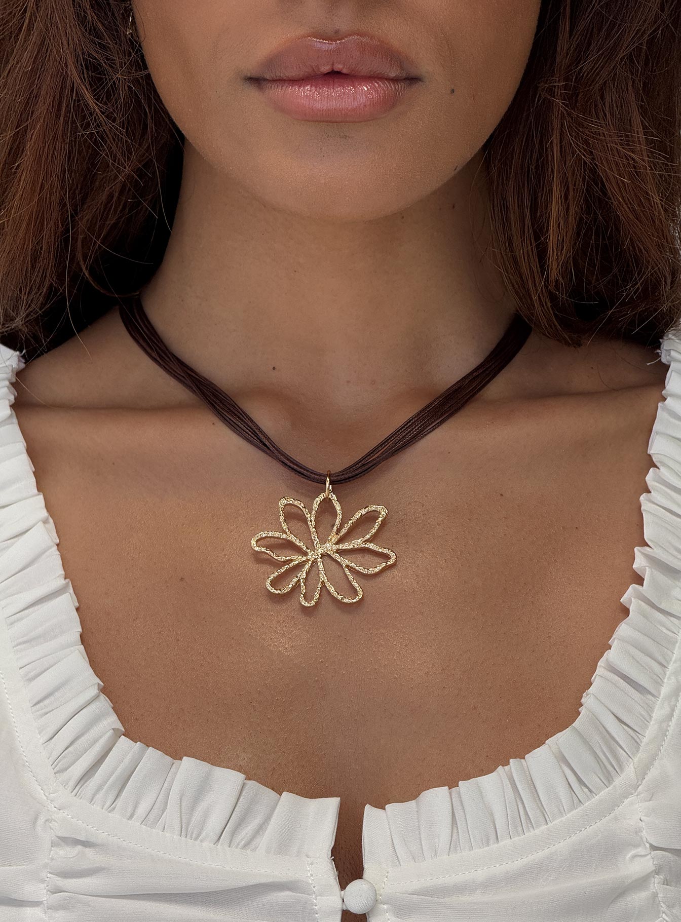 Sylvee Pendant Necklace Brown / Gold、mySite、solidvoid