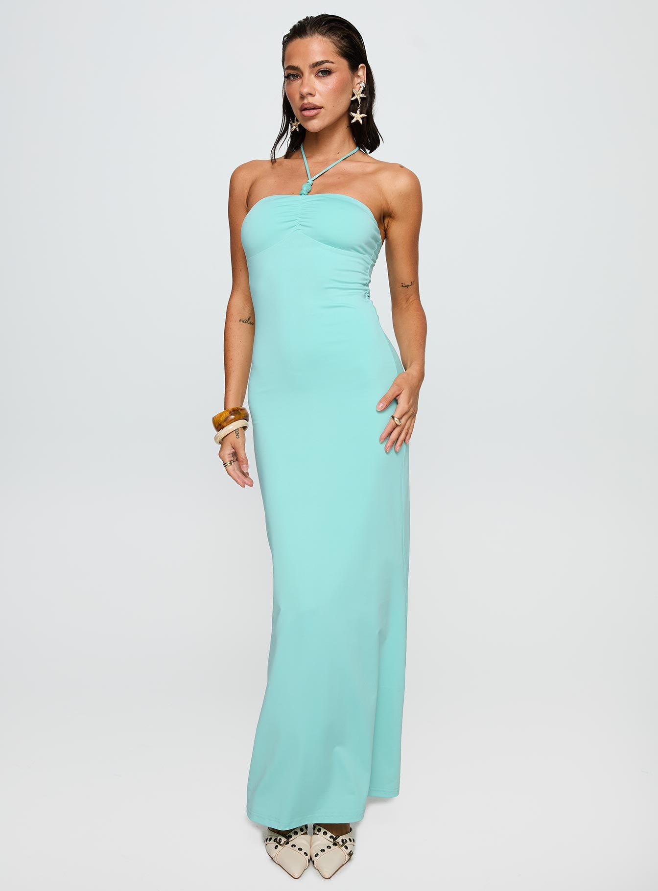 A Vision Hardware Detail Maxi Dress Blue、mySite、solidvoid