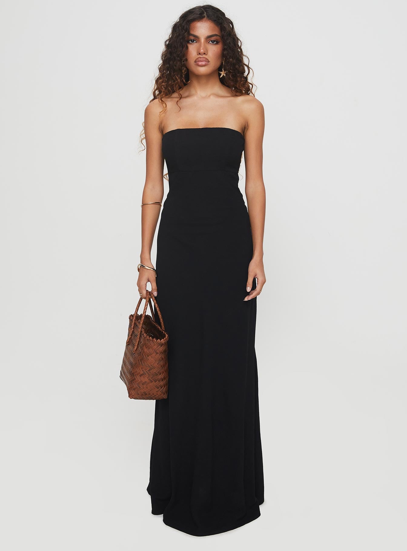 Yahir Strapless Maxi Dress Black、mySite、solidvoid