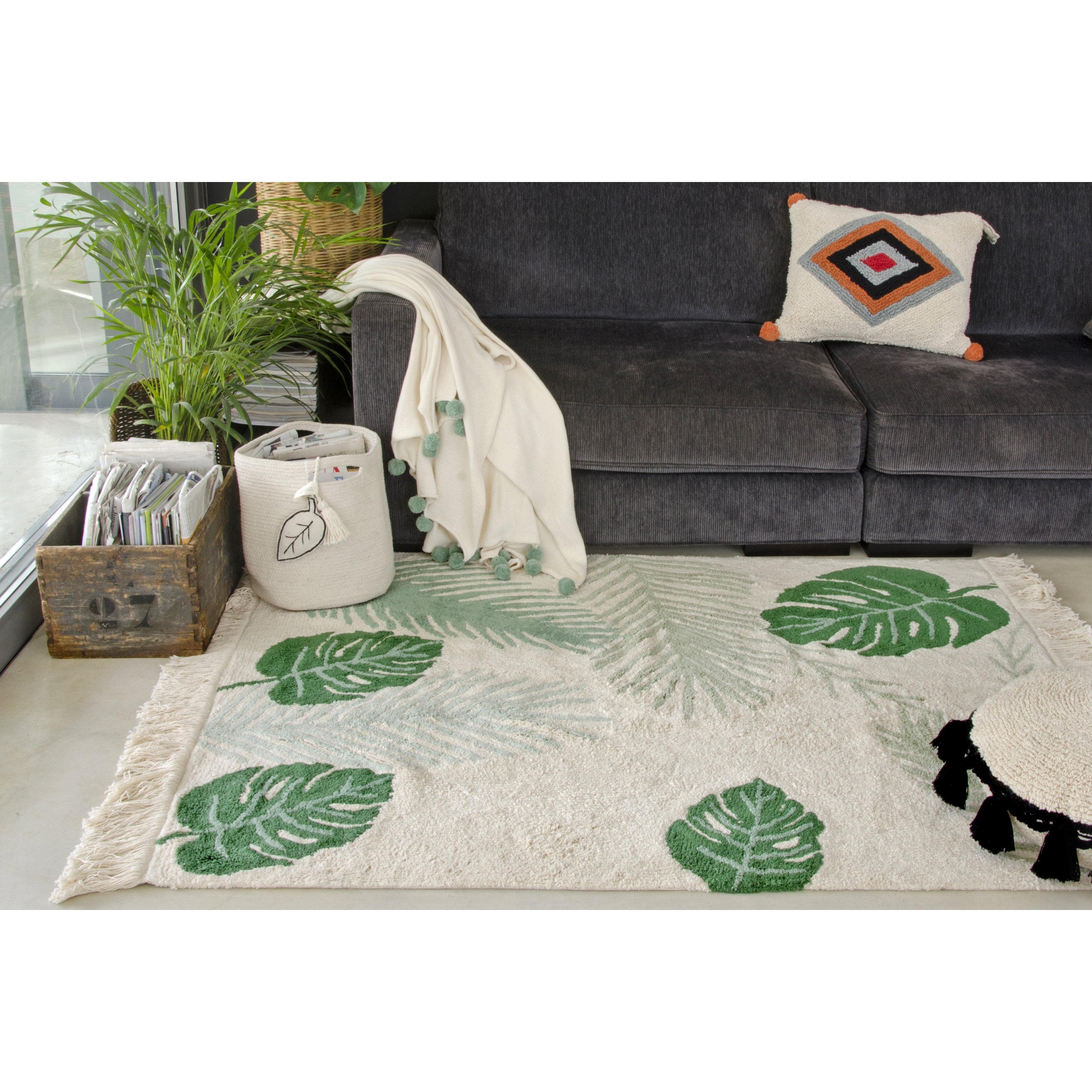 Tropical Green Machine Washable Area Rug、mySite、gigharbornorthrealestate