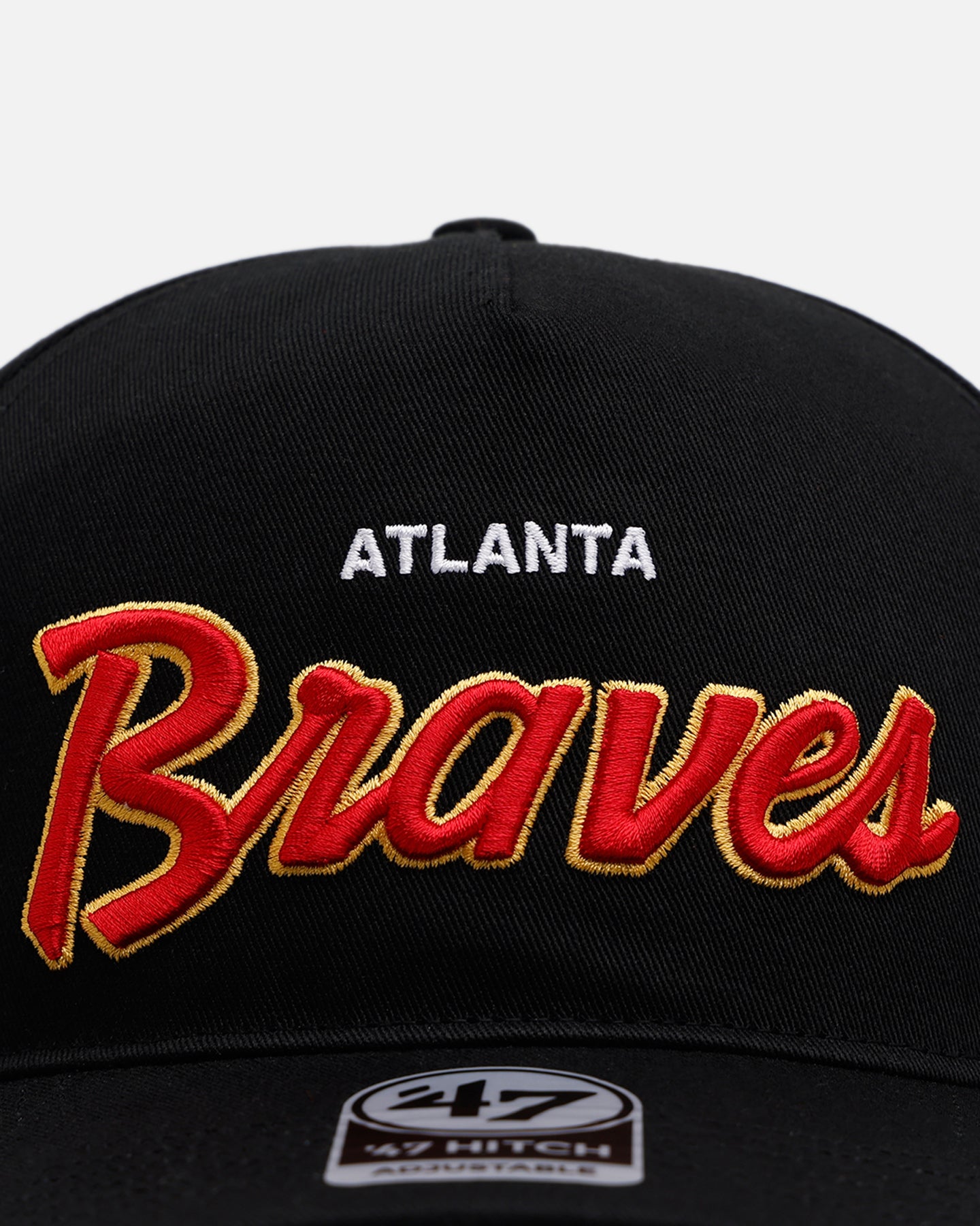 47 Brand Atlanta Braves 'Black Dome Script' 47 Hitch Snapback Black、mySite、zt4zffjzw