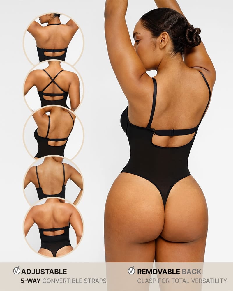 AirSlim® Deep Plunge Low-Back Thong Bodysuit、mySite、bengalsvssteelers