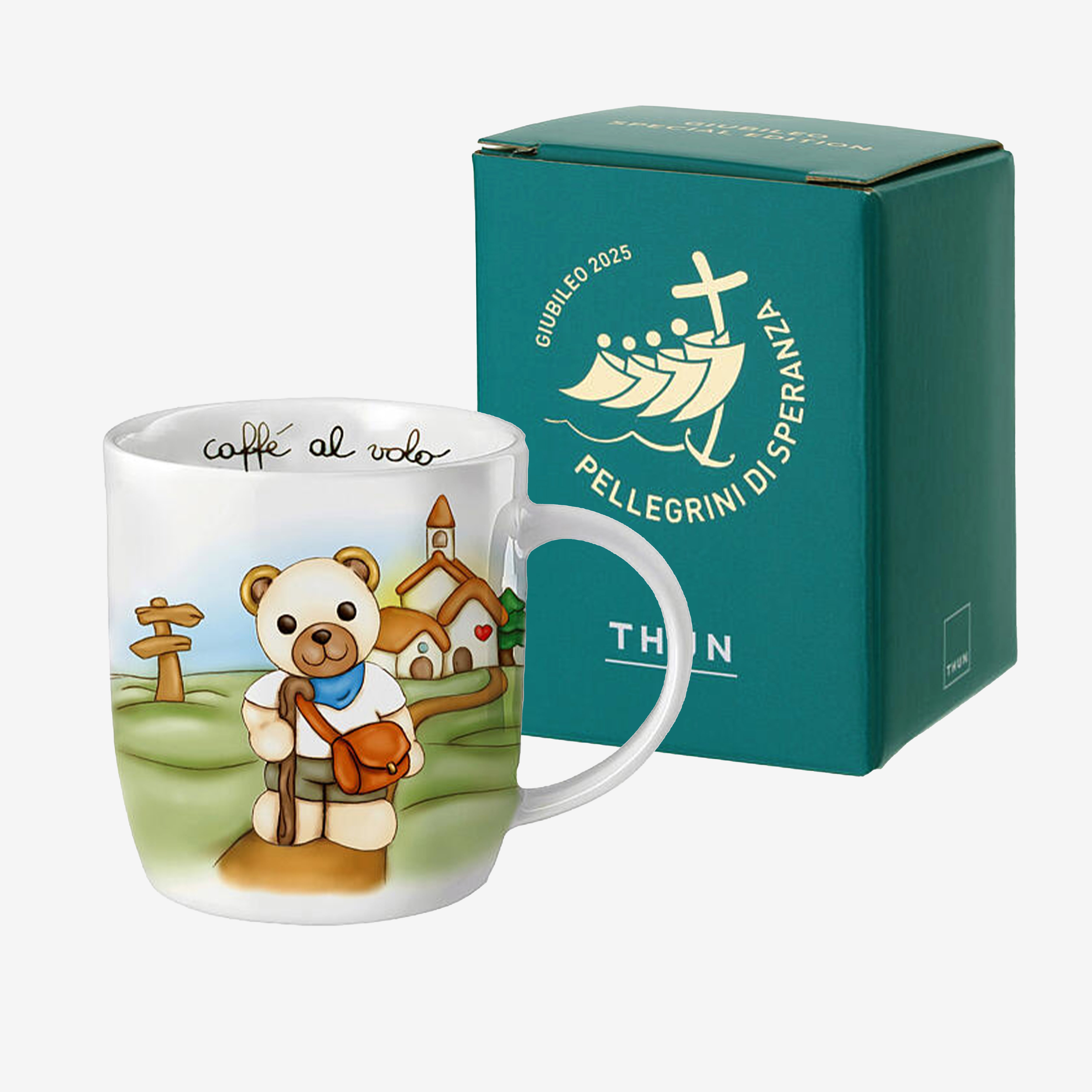 Tazza THUN Teddy Pellegrino – Souvenir Giubileo 2025 in Ceramica Decorata a Mano、mySite、topwebapps
