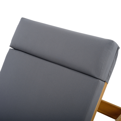 LOUNGE CHAISE SET, ACACIA WOOD WITH WATER-RESISTANT LOUNGE CUSHIONS (CREAM & 4 INCH THICK) - MATCHING DARK GREY VERSION AVAILABLE、、eastwooduniform