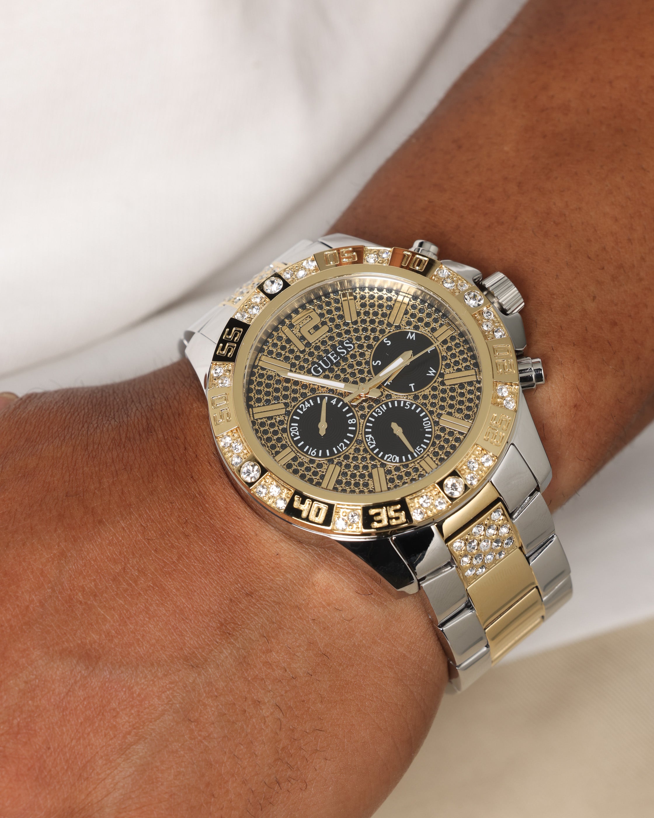 Guess Mainline Women's Majesty Crystal '40th Anniversary' Watch Gold、mySite、zt4zffjzw