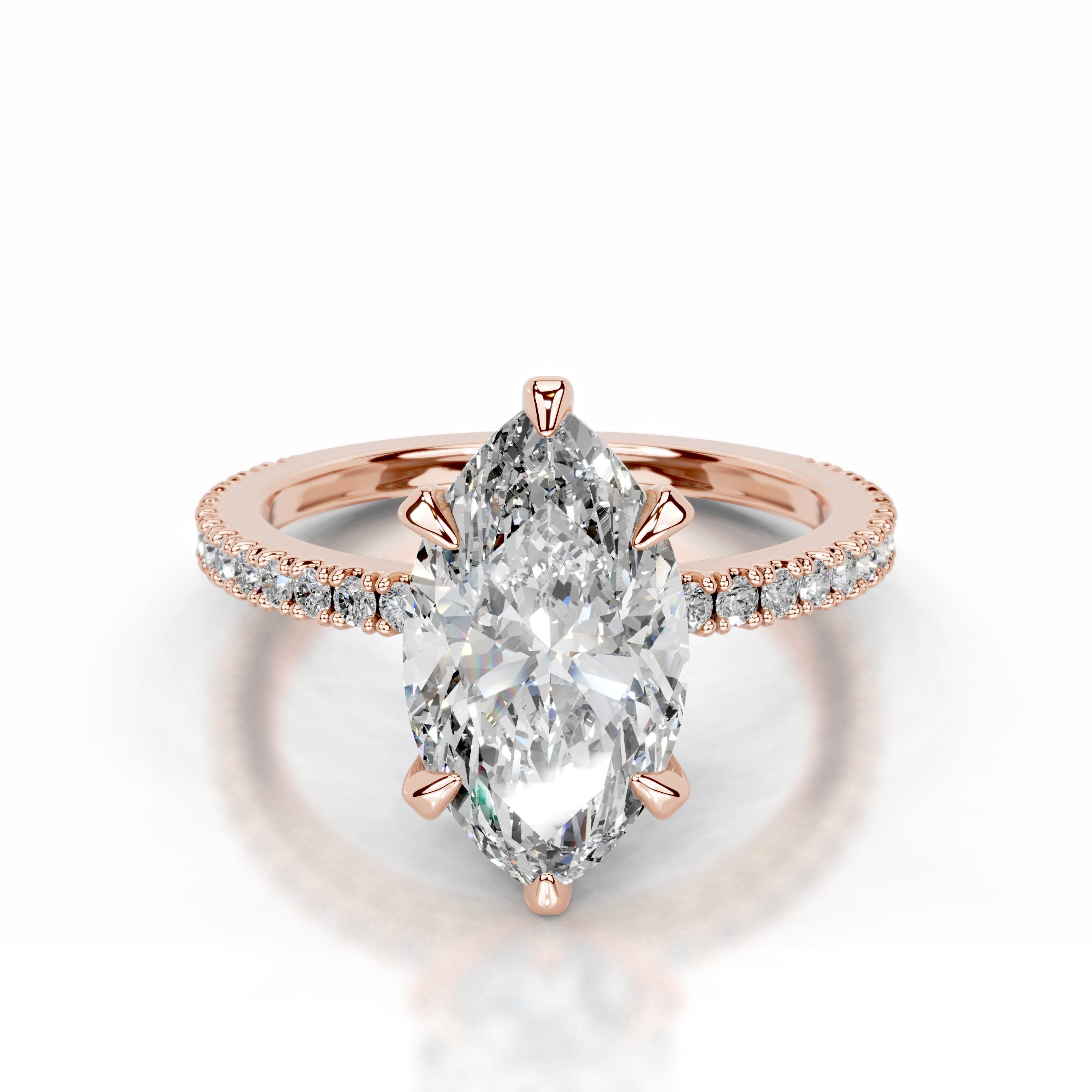 Luisana Lab Grown Diamond Ring - 14K Rose Gold、mySite、hinf8tx79