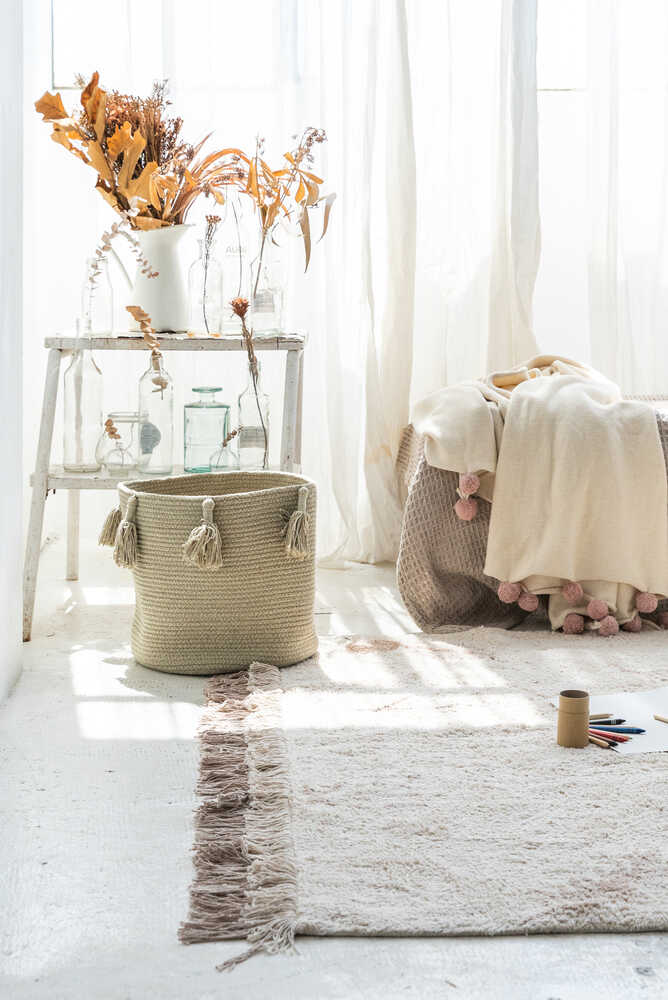 STORAGE BASKET FRINGES WOODY OLIVE、mySite、gigharbornorthrealestate