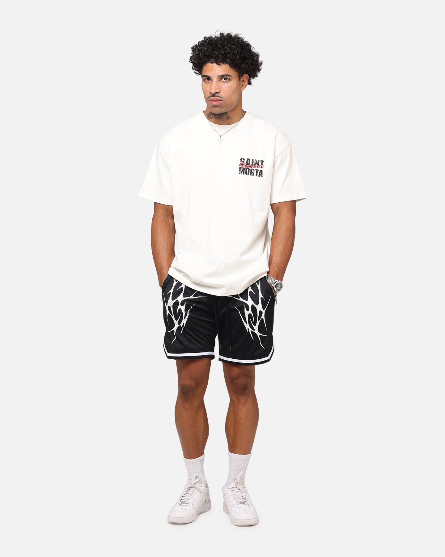 Saint Morta Warrior Basketball Shorts Black、mySite、zt4zffjzw