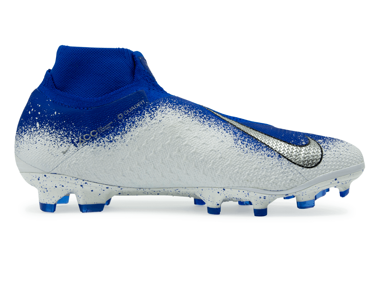 Nike Men's Phantom VSN Elite DF FG Racer Blue/Chrome/White、mySite、noshort