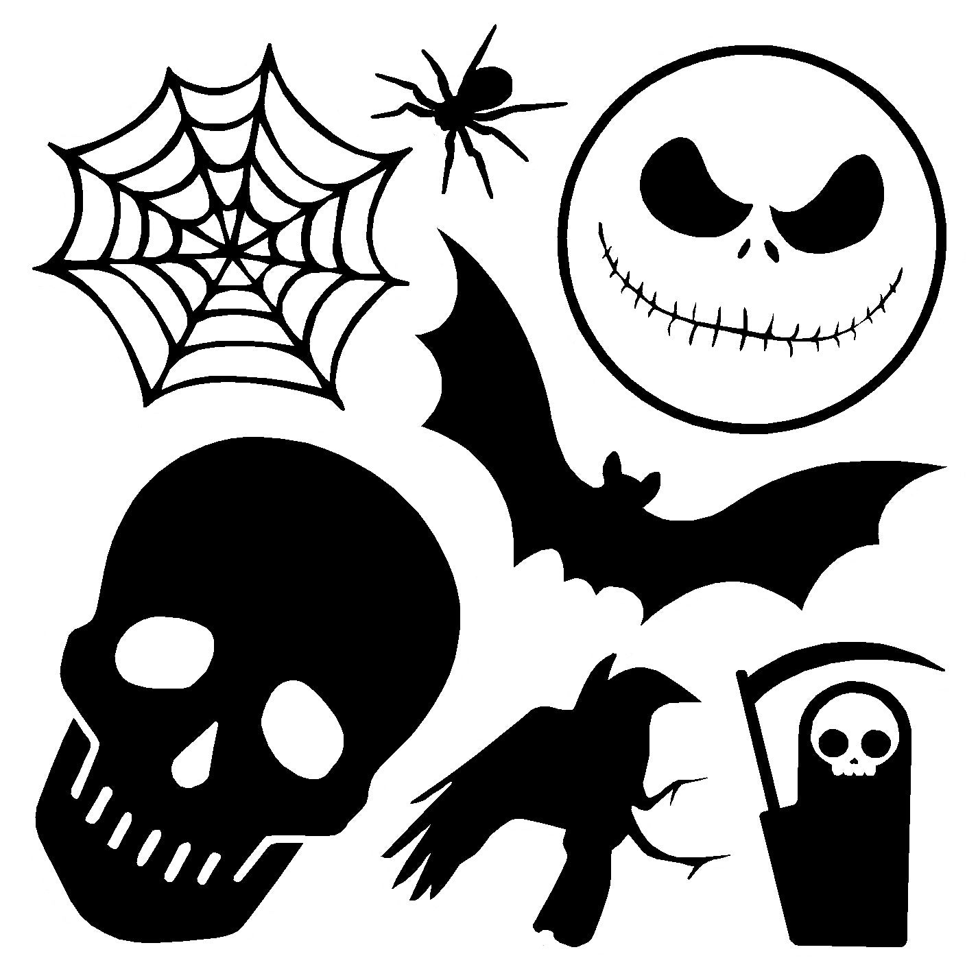  Spooky Vinyl Sticker Decal Set、mySite、ghnorth