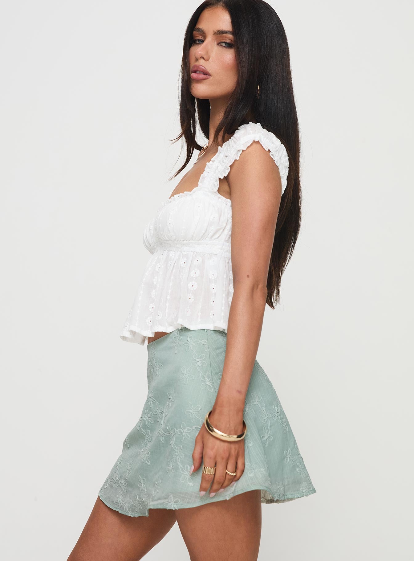 All My Friends Mini Skirt Green、mySite、solidvoid