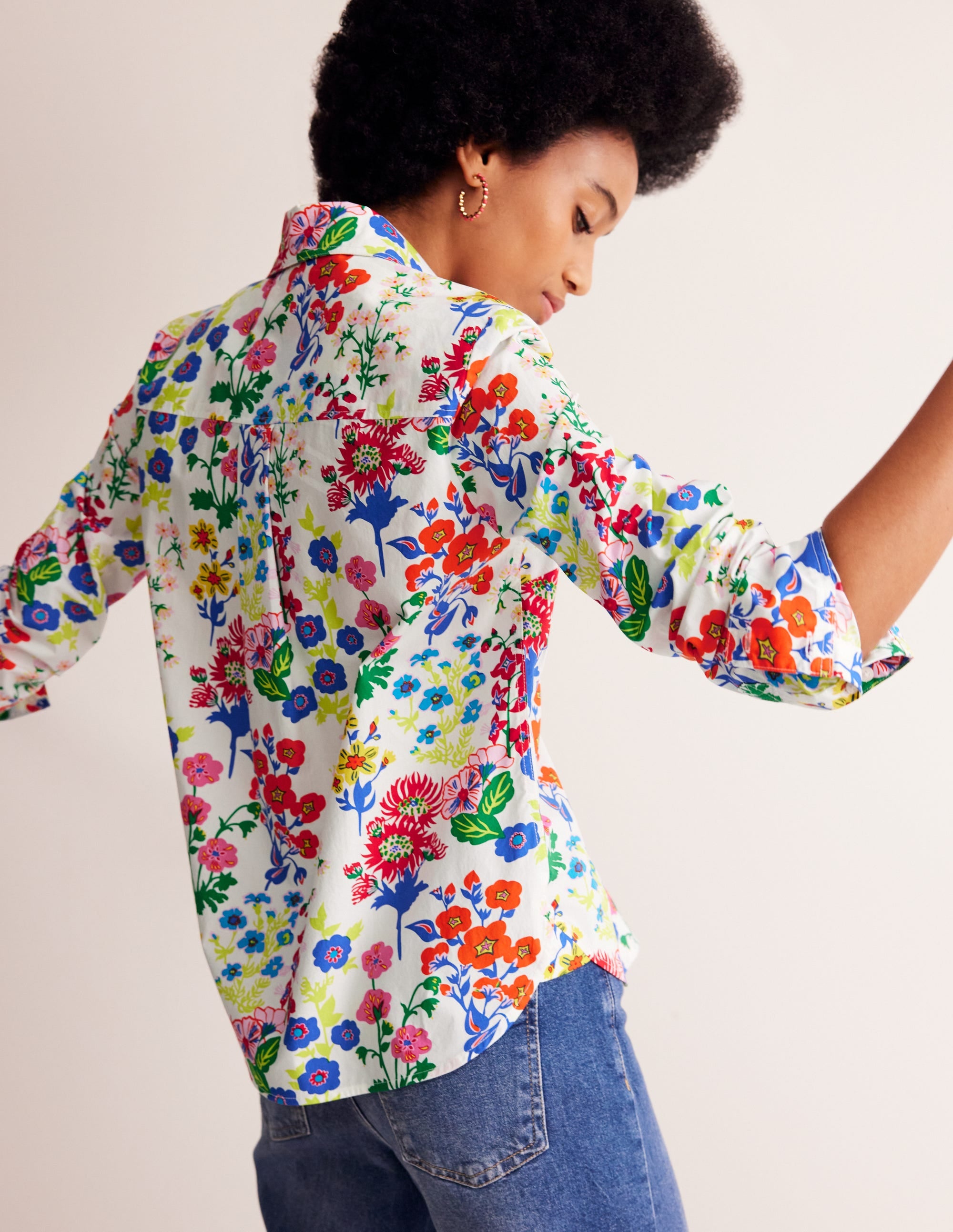 Sienna Cotton Shirt-Multi, Wildflower Cluster、mySite、ashleygrahame