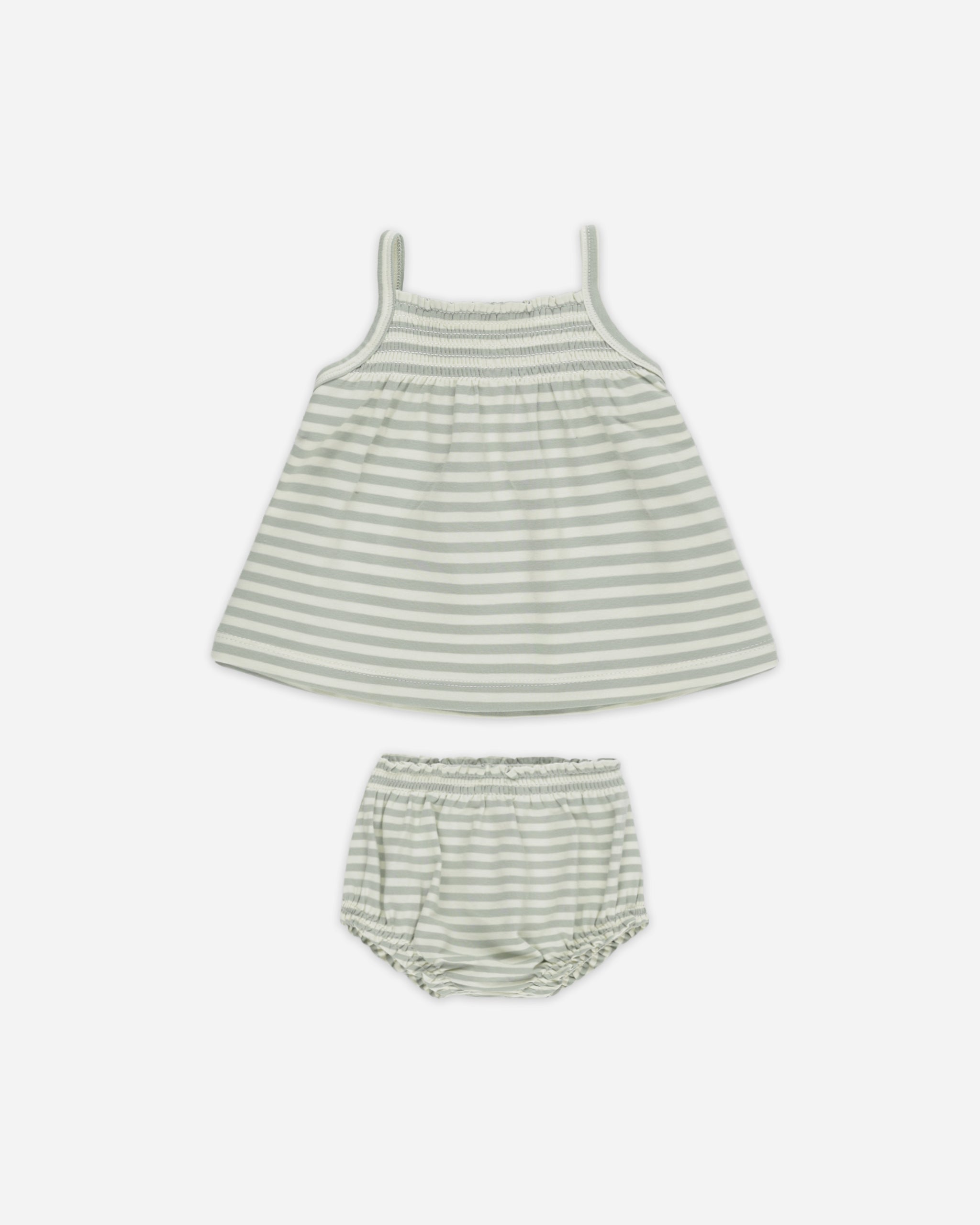  Smocked Tank + Bloomer Set || Sage Stripe、mySite、layawaytickets