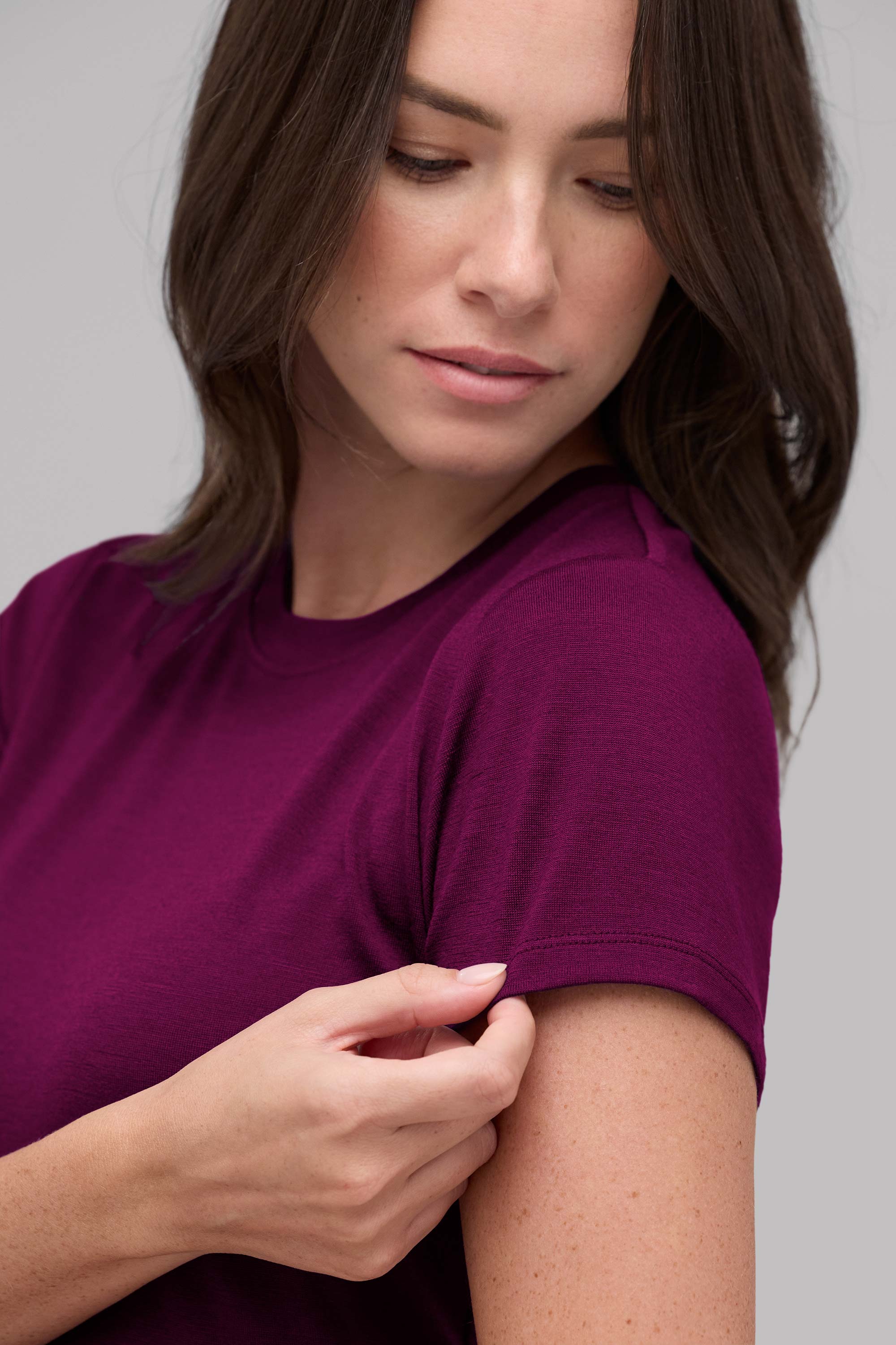 Women's Slim Merino Crew Neck T-Shirt、mySite、noshort